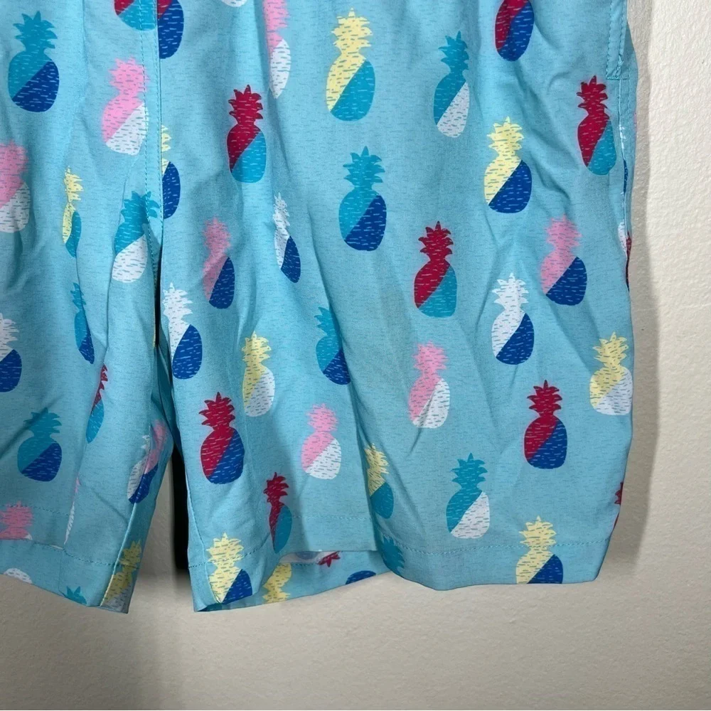 Chubbies Mens Multicolor Pineapple Printed Swim Shorts 7” Inseam Size Medium